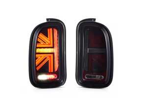 ES#4810849 - MINIR55TL - Smoked Union Jack LED Rear Tail Lights - R55 MINI Clubman  - Upgrade to Union Jack design tail lights for your MINI, works with factory LED taillight or NON LED taillights. - ZiZa - MINI