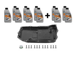 ES#4810882 - 0D5398009CKIT2 - 8-Speed Automatic Transmission Service Kit - 11 Liters - Includes a new filter & transmission pan gasket with securing hardware. Includes enough fluid to drain, flush, and fill. - Vaico - Audi