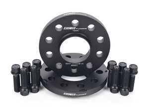ES#4723527 - 002411ECS03AKBKT -  Wheel Spacer & Bolt Kit - 15mm With Black Ball Seat Bolts - Complete kit for two wheels, includes everything you need to install spacers - ECS - Audi