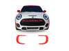 ES#4811016 - 51142468932F - John Cooper Work Bumper Highlighted Sticker Kit Front - Gloss Red - Add sticker accents to your front bumper JCW - Bremmen Parts - MINI