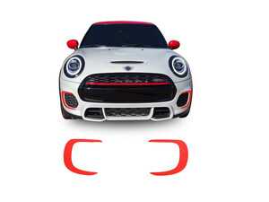 ES#4811016 - 51142468932F - John Cooper Work Bumper Highlighted Sticker Kit Front - Gloss Red - Add sticker accents to your front bumper JCW - Bremmen Parts - MINI