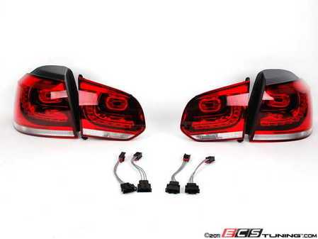 ES#2221157 - 5K0998003KT -  European LED Tail Light Set - Cherry Red - (NO LONGER AVAILABLE) - Complete set of LED tail lights with wiring from the European market GTI - Genuine European Volkswagen Audi - 