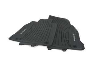 ES#3599819 - 9920448001E0 - Front Rubber All Weather Floor Mat Set - Black - One set of four rubber mats - Genuine Porsche - Porsche