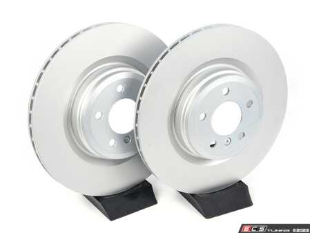 ES#4069858 - 34216775291KT2 - Rear Brake Rotors - Pair (370mm) - Don't drive on rusty and warped rotors - ATE - BMW