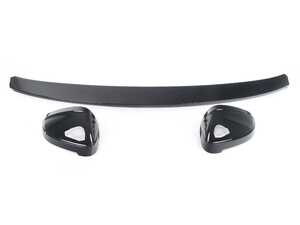 ES#3680464 - ZAW071600GDSP - Black Rear Lip Spoiler and Mirror Cap Kit  - This Black Rear Lip Spoiler and Mirror Cap Kit is ideal for those looking to add a competition-inspired touch to their Audi. - Genuine Volkswagen Audi - Audi