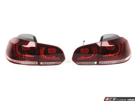 ES#4810455 - 5K0941055-LED-RC - MK6 European LED Dynamic Tail Light Set - Dark Red/Clear - A complete set of Full-LED tail lights with sequential turn signals - ZiZa - Volkswagen