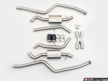 ES#4818164 - 049784LA - N54/N55 Cat-Back Exhaust - A true dual exhaust featuring twin oversized 2.5" exhaust sections, lightweight mufflers, and a rowdy exhaust note. - ECS - BMW