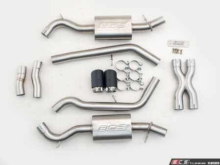 ES#4818165 - 049784LA01 - N54/N55 Axle-Back Exhaust - Lightweight axle-back featuring an exotic exhaust note. Designed for minimal drone at driving speed and maximum volume when desired. - ECS - BMW