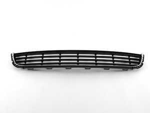ES#1172903 - 5K0853671RYP - Lower Center Bumper Grille - Satin Black / Bright Chrome - Add a touch of class with this chrome trimmed lower grille - Genuine Volkswagen Audi - Volkswagen