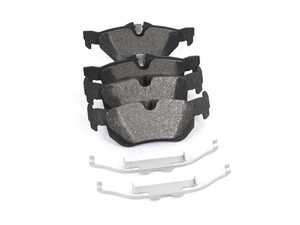 ES#4809877 - BE1267H - Bosch Blue Semi-Metallic Brake Pads With Hardware - Rear - A great value pad that offers strong, consistent braking and low dust - Bosch - BMW