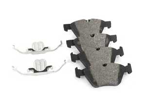 ES#4810236 - BE1061H - Bosch Blue Semi-Metallic Brake Pads With Hardware - Front - A great value pad that offers strong, consistent braking and low dust - Bosch - BMW