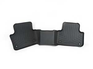 ES#3141483 - 448872 - 2nd Row Floor Liner - With Retention - Black - Laser measured for perfect fitment and ultimate protection against moisture and debris - WeatherTech - Audi