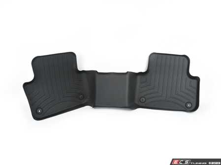 ES#3141483 - 448872 - 2nd Row Floor Liner - With Retention - Black - Laser measured for perfect fitment and ultimate protection against moisture and debris - WeatherTech - Audi