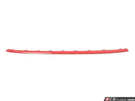 ES#4374969 - 51115A0CB63 - Trim Strip Front Top - JCW Red Gloss - Mounts to the center of the main front grille - Genuine MINI - MINI