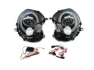ES#4465942 - MINIR56HL - Sequential Projector LED DRL Headlights F56 LCI Style For R56-R59  - Pair - F56 LCI+ Style Full LED DRL and Amber Turn Signal, Driver and Passenger Side **Fit for MINI with OEM Halogen Head Lights or Xenon** - ZiZa - MINI