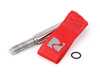 ES#4641957 - E311 - Front Strap Style Tow Hook - Red - Designed to handle any off-track adventure quickly and reliably - Rennline - Porsche
