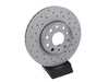 ES#4830673 - MK7145BS12KT - Front Brake Service Kit - Basic (288X25) - Featuring Zimmermann Cross Drilled Brake Rotors and Brembo NAO Ceramic Pads - Assembled By ECS - Volkswagen