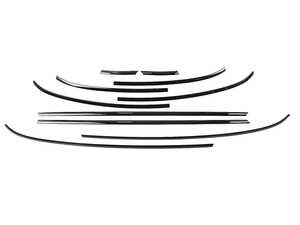 ES#4821020 - 51135A0B944 - MINI Waistline | Beltline Piano Black Full Belt Line Kit Peel & Stick  - F56 - Remove the chrome and get the blacked out look, lay over black chrome metal inserts - Bremmen Parts - MINI