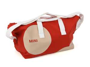 ES#4788434 - 80225B320D4 - MINI Car Face Detail Duffle Bag - RED/Tan - Travel in MINI style - Genuine MINI - MINI