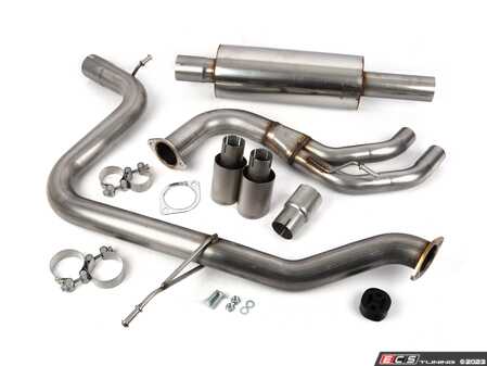 ES#4159404 - SSXAU568 - Cat-Back Exhaust - Resonated - 2.75" stainless steel with 80mm Titanium Tips - Milltek Sport - Audi