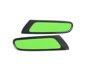 ES#3029622 - 51132410457 - Trim Cover Set With Pad - MINI Ray Line Green  - These insert into the the side scuttle turn signal light as a decor upgrade - Genuine MINI - MINI