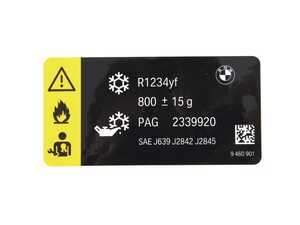 ES#4003728 - 71239460901 - LABEL - Genuine MINI - BMW