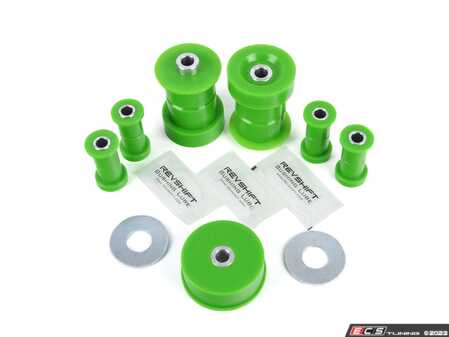 ES#4362415 - RBK-E3095A12mm - Rear Polyurethane Bushing Kit - E30 12MM Offset - 95A Street/Track - Green - Revshift - BMW
