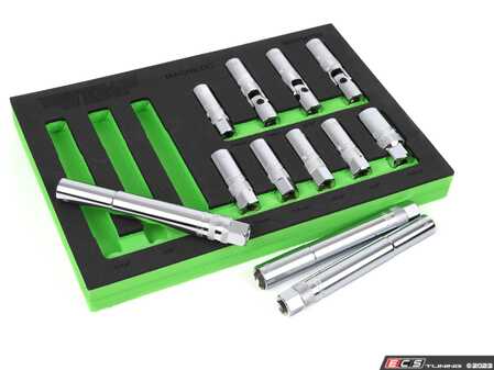 ES#4829841 - mspm100 - 12 Piece 3/8" Drive Magnetic Spark Plug Master Set - Never worry about missing a spark plug socket - this set will cover it all, both SAE and metric. - VIM Tools - Audi BMW Volkswagen Mercedes Benz MINI Porsche