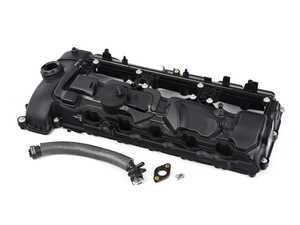 ES#4758185 - 11127846359KT - Valve Cover Replacement Kit - Includes the valve cover, valve cover gasket, CCV vent hose, and a replacement flange gasket - Genuine BMW - BMW