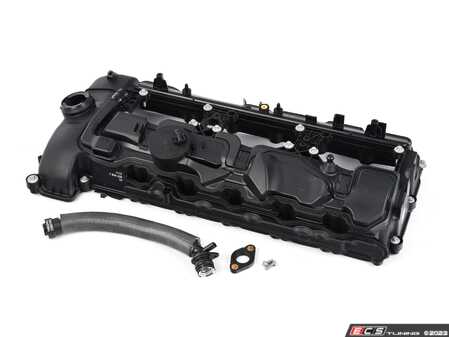 ES#4758185 - 11127846359KT - Valve Cover Replacement Kit - Includes the valve cover, valve cover gasket, CCV vent hose, and a replacement flange gasket - Genuine BMW - BMW
