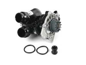 ES#4821295 - 06H121026DD-AL - All-Metal Water Pump Module (06H121026DD) - Complete water pump housing module, includes OE thermostat, OE temp sensor, and OE gaskets - Featuring a full coated aluminum housing! - Pierburg - Audi Volkswagen