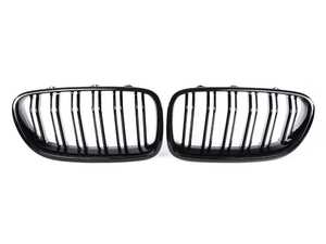 ES#4715995 - ATK-BM-0067-DS-G - Glazing Black Dual-Slat Front Grille Set  - F10 5-Series / M5 - The perfect blackout grille upgrade for your 5-series! - AUTOTECKNIC - BMW