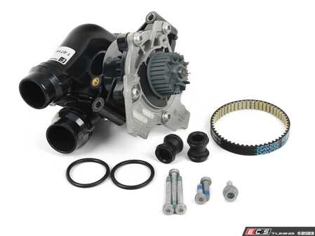 ES#3499515 - 06H121026DDKT3 - Water Pump Kit - Includes a new Pierburg water pump, belt, thermostat/housing, union piece & hardware - Assembled By ECS - Audi Volkswagen