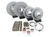 ES#4266047 - 34106881045KT3 - Front & Rear Brake Service Kit - JCW Plain Face Front Rotors - Featuring Zimmerman rotors and ECS DD23 "Daily Driver" ceramic pads. - Assembled By ECS - MINI