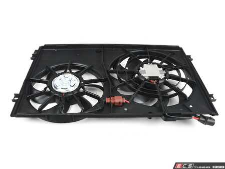 ES#4023429 - 620-843 - Fan Assembly - 360mm/295mm - The two cooling fans and fan shroud found behind the radiator - Dorman - Volkswagen