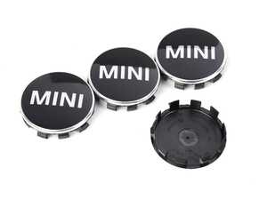 ES#4215632 - 36136857149KT - MINI Wheel Center Cap W/ Chrome - Set Of Four - F56+ MINI Logo wheel caps - for factory exposed lug nuts - Genuine MINI - MINI