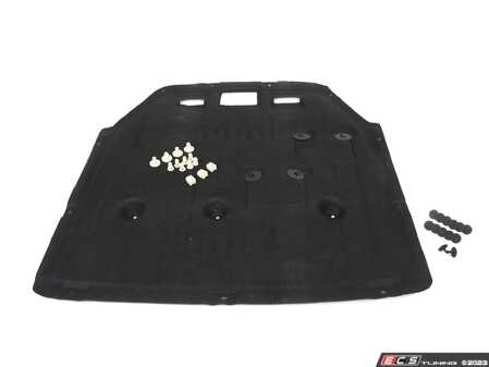 ES#4758582 - 51757343141KT - UnderHood Shield / Belly Pan And Install Hardware Kit - Mounts to the bottom of the car under the engine - Assembled By ECS - MINI