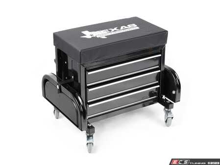 ES#4830137 - TSP-RollerSeatBo - 3 Drawer Toolbox Roller Seat - Roll around your garage on a mini toolbox with quick access to your tools and folding trays on each side to set small parts aside. - Texas Speed and Performance - Audi BMW Volkswagen Mercedes Benz MINI Porsche