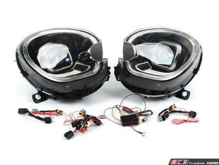 ES#4810845 - MINIR60HL - Sequential Projector LED DRL Headlights - Pair - F60 Style LED DRL and blackout housing LED projector headlight set!  For R60 Countryman and R61 Paceman - ZiZa - MINI