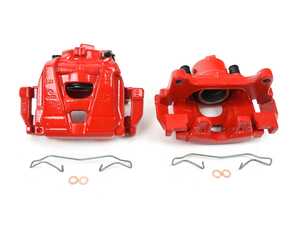 ES#3990800 - S6156 - Front Brake Calipers - Pair - Restore braking performance with red powdercoated parts. - Power Stop - Audi Volkswagen
