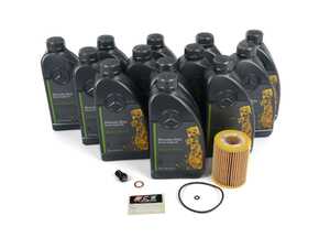 ES#4609294 - 6421800009ECSKT - Genuine Diesel Oil Service Kit (5w-30) - With ECS Magnetic Drain Plug - Includes Hengst filter and Genuine Mobil 1 ESP Low-Ash 229.52 Spec Oil - Assembled By ECS - Mercedes Benz