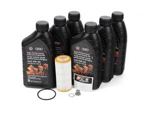 ES#4765786 - mk8rosKT - Genuine Oil Service Kit (0W-20)  - Includes factory recommended 504.00 / 507.00 genuine VW/Audi High Performance 0W-30 engine oil, Filter, and drain plug for a complete oil service - Genuine Volkswagen Audi - Audi Volkswagen