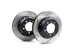 ES#4836234 - CS-118-DS - Rennline 2-Piece Rear Brake Rotors - Pair (330x28mm) - Drilled & Slotted / Semi Floating - Rennline - Porsche