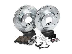 ES#3477793 - K869-26 - Z26 Street Warrior Brake Kit - Front - Includes performance drilled and slotted rotors and Power Stop's Extreme Carbon-Fiber Ceramic pads. - Power Stop - BMW