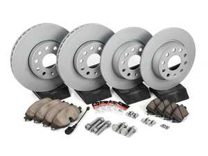 ES#4145033 - 5c061530ktKT - Front & Rear Brake Service Kit - Featuring Zimmermann rotors and ECS DD23 "Daily Driver" ceramic pads. - Assembled By ECS - Volkswagen