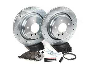 ES#3477722 - K3030-26 - Z26 Street Warrior Brake Kit - Rear - Includes performance drilled and slotted rotors and Power Stop's Extreme Carbon-Fiber Ceramic pads. - Power Stop - BMW