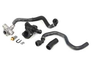 ES#4753366 - 06d121132C-KT - ECS Cast Aluminum Coolant Flange Upgrade Kit - A comprehensive kit designed to service the commonly failing cooling system components in a single repair. Includes our heavy duty cast aluminum coolant flange. - ECS - Audi