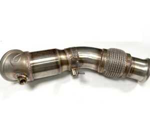 ES#4830868 -  11-065G	 - Active Autowerke Catted Race Downpipe - B46  - Strategically engineered to virtually eliminate the immensely restrictive characteristics of the factory downpipes - featuring a 4" high flow GESI catalytic converter - Active Autowerke - BMW