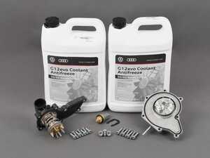 ES#4820333 - 06E121111ALKT7KT - Water Pump And Thermostat Kit - Replace your thermostat and temp sensor with one kit! - Assembled By ECS - Audi