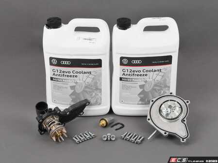 ES#4820333 - 06E121111ALKT7KT - Water Pump And Thermostat Kit - Replace your thermostat and temp sensor with one kit! - Assembled By ECS - Audi
